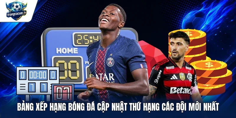 Bảng xếp hạng bóng đá cập nhật thứ hạng các đội mới nhất 