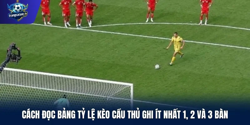 Cách đọc bảng tỷ lệ kèo cầu thủ ghi ít nhất 1, 2 và 3 bàn