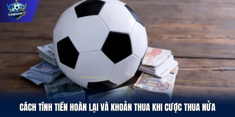 Cách tính tiền hoàn lại và khoản thua khi cược thua nửa