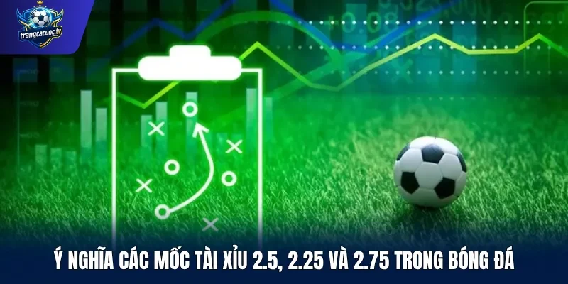 Ý nghĩa các mốc tài xỉu 2.5, 2.25 và 2.75 trong bóng đá